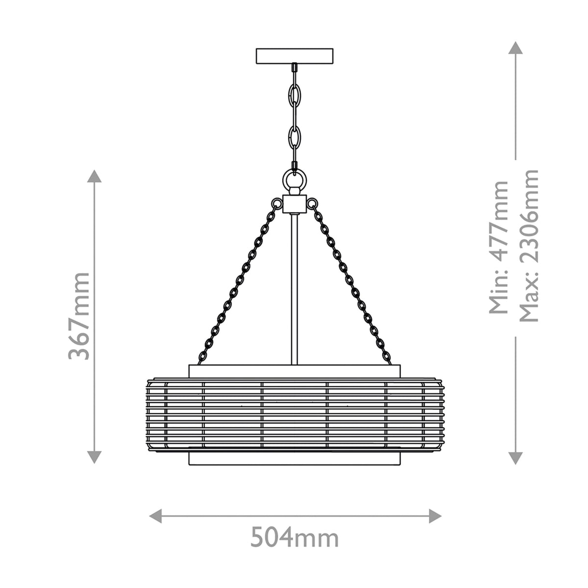 Waylon Pendant in Antique White with Natural Paper Rope Shade