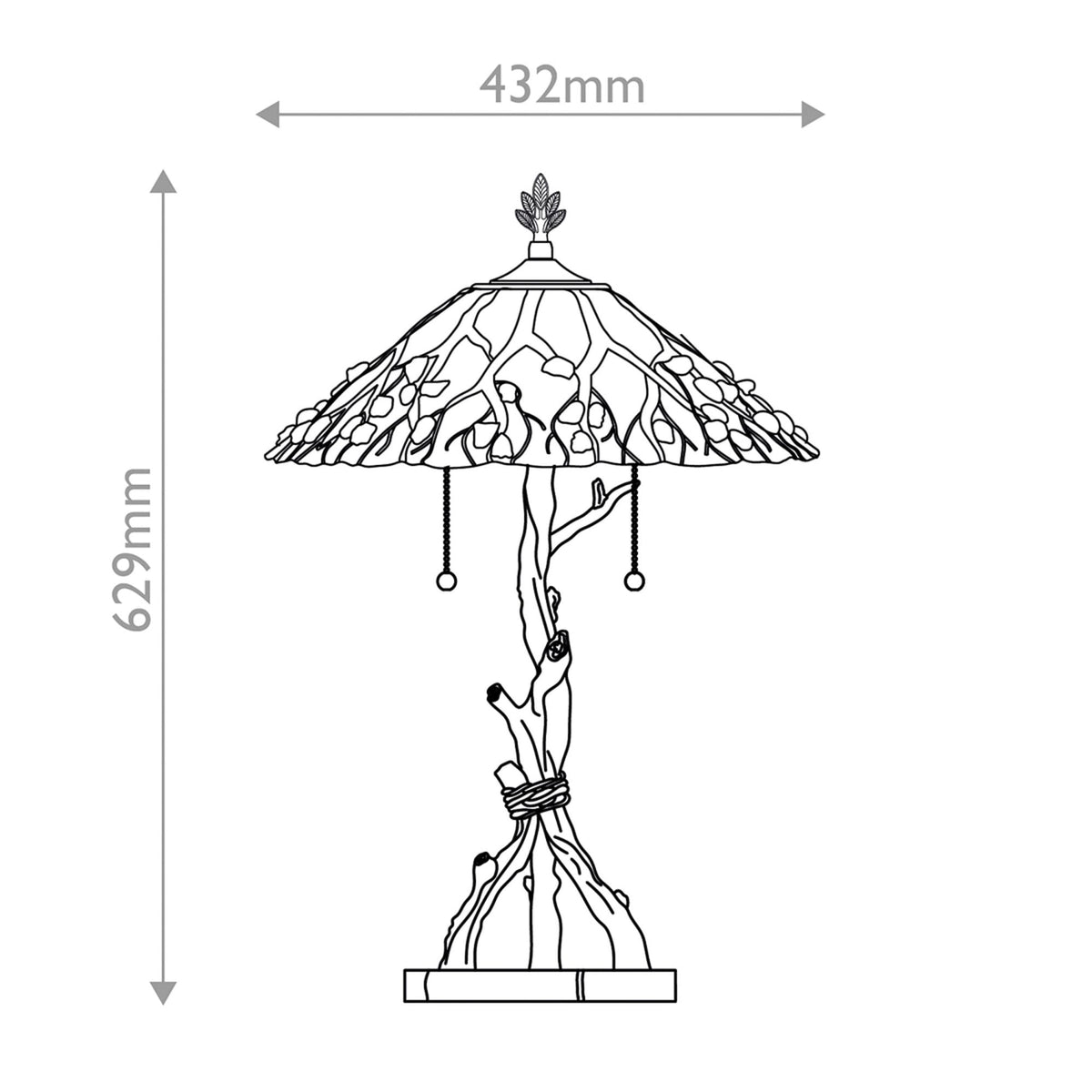 Whispering Tiffany Table Lamp with Valiant Bronze Base and Creamy White Glass with Agate Stones