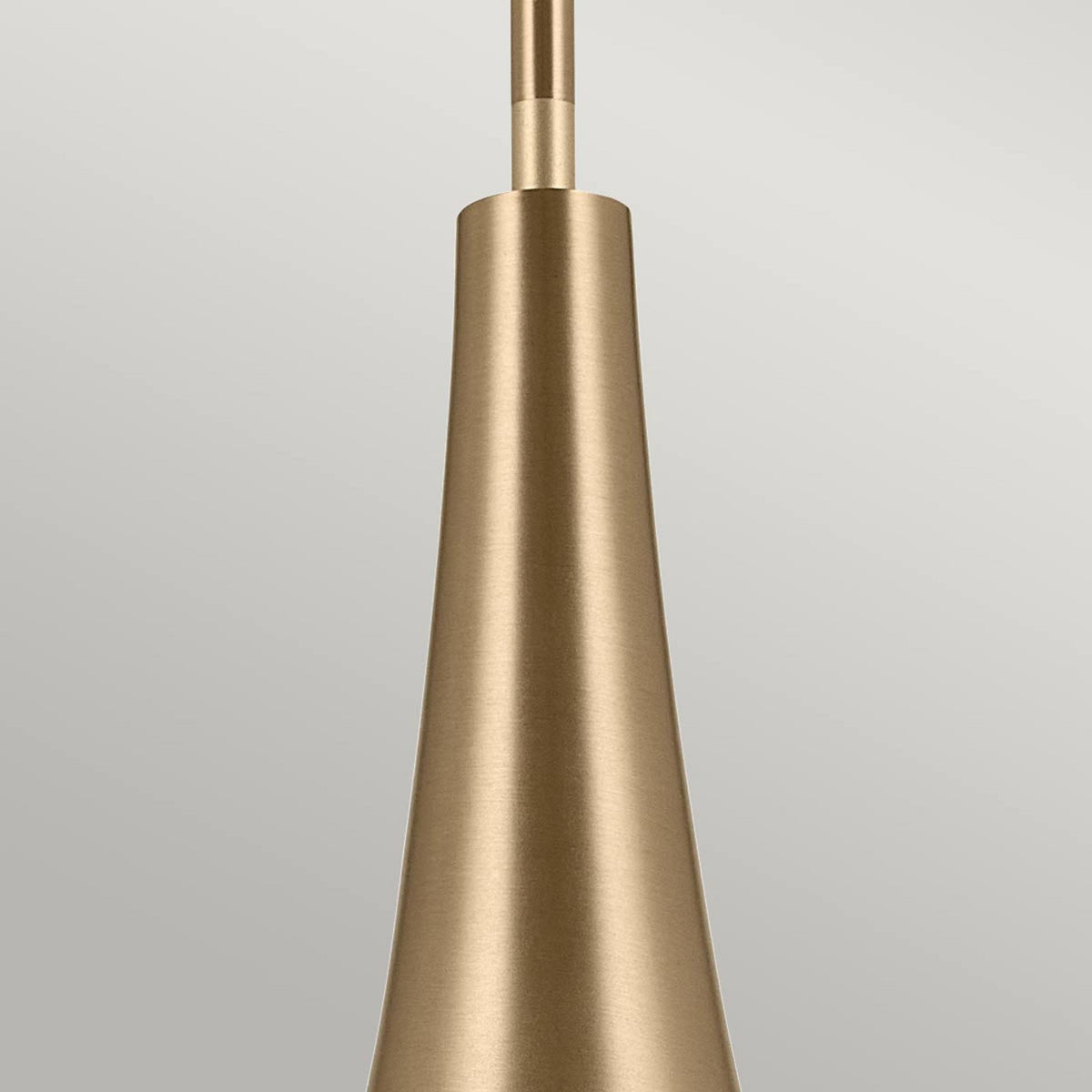 Deela Single Drop Pendant in Champagne Bronze with Opal Glass