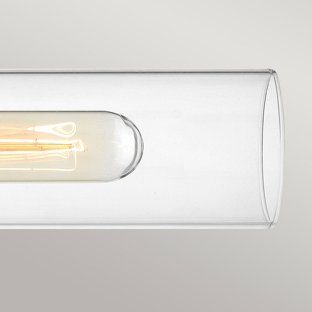 Ellison IP44 Twin Wall Light in Black with Brushed Nickel and Clear Class