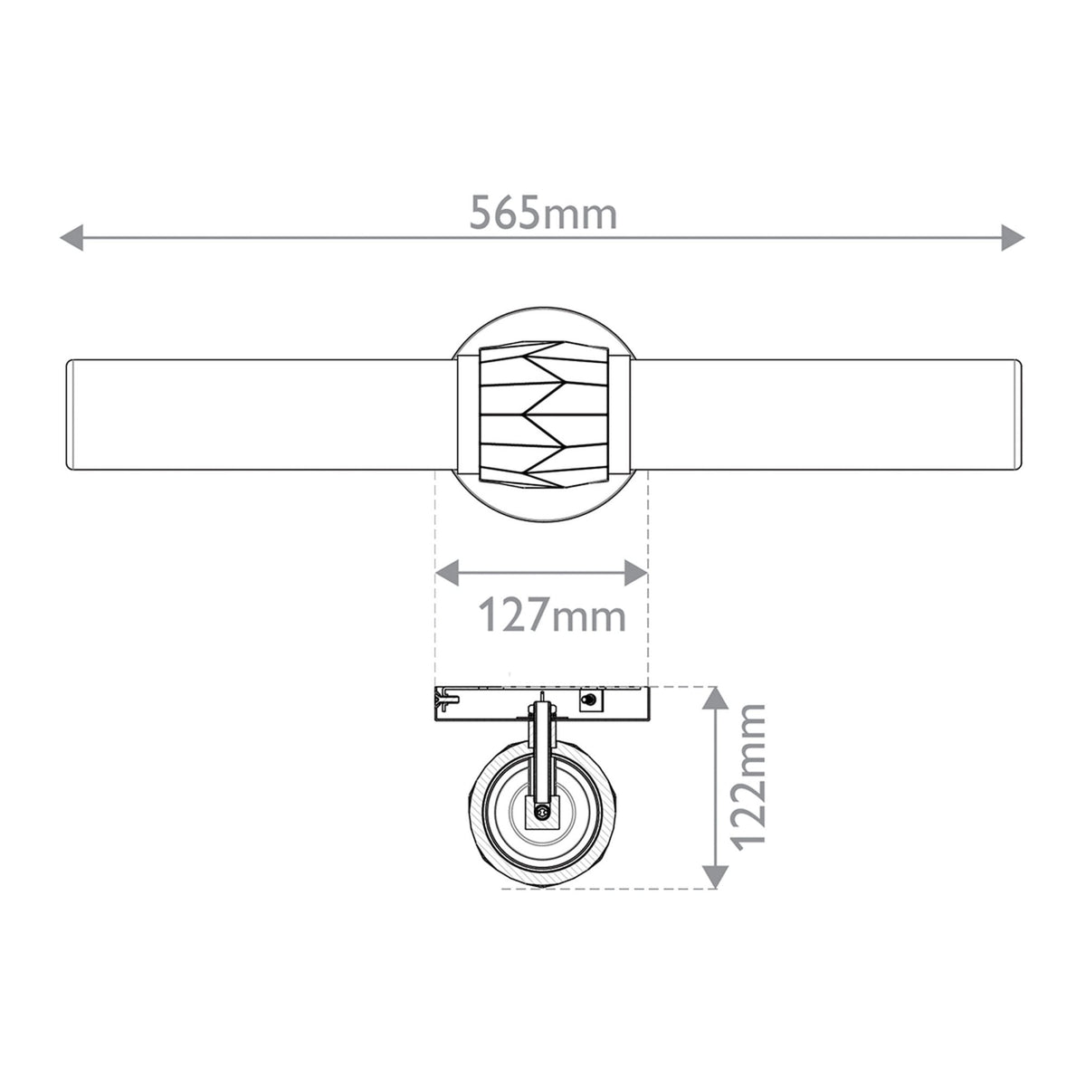 Ellison IP44 Twin Wall Light in Black with Heritage Brass and Clear Class