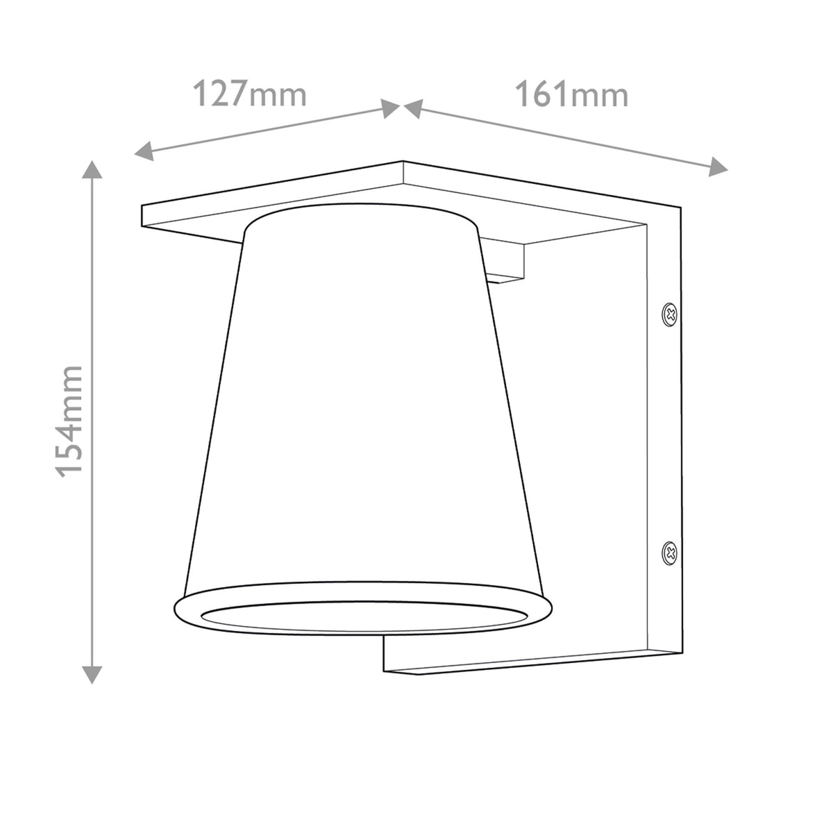 Hans IP44 Coastal Dark Sky-Friendly Design Down Wall Light in Architectural Bronze