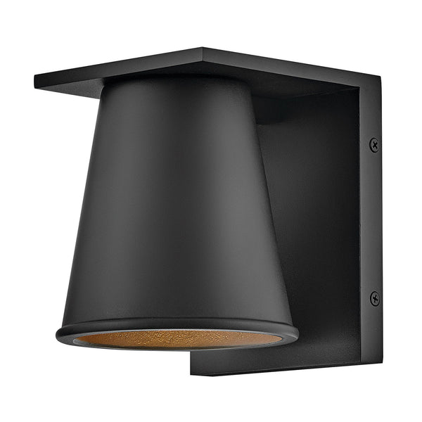Hans IP44 Coastal Dark Sky-Friendly Design Down Wall Light in Textured Black