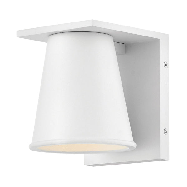 Hans IP44 Coastal Dark Sky-Friendly Design Down Wall Light in Textured White