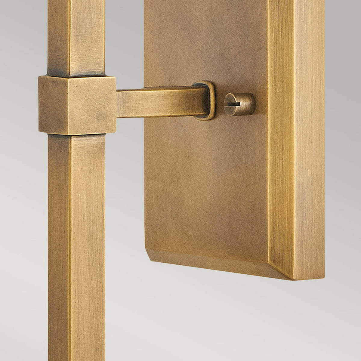 Moore Single Wall Light in Heritage Brass with Ivory Linen Shade