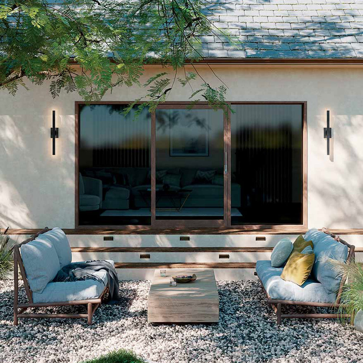 Nocar IP44 Large Exterior 39w LED Wall Light in Black