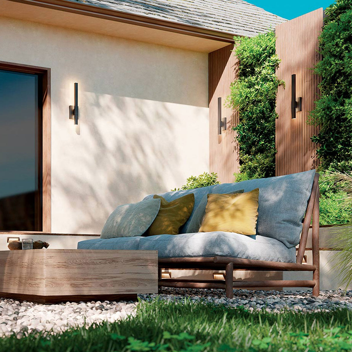 Nocar IP44 Medium Exterior 20w LED Wall Light in Black