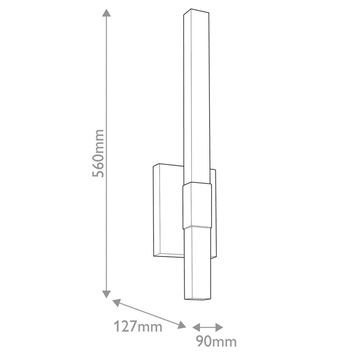 Nocar IP44 Medium Exterior 20w LED Wall Light in Black