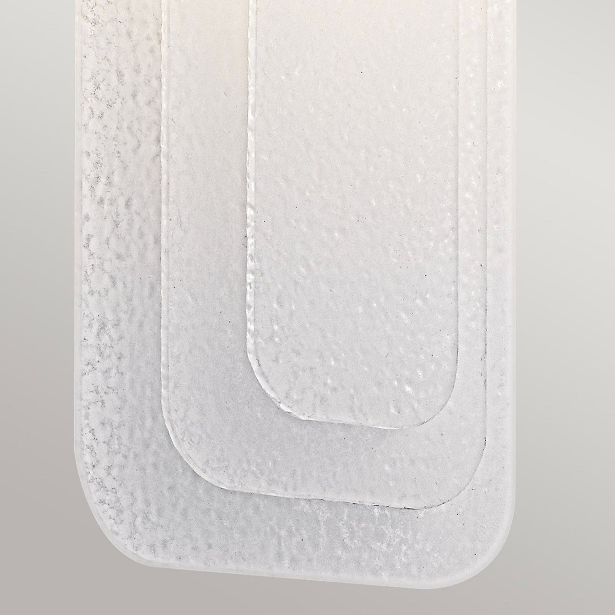 Serene LED Wall Light in Natural Brass with Layers of Textured Glass