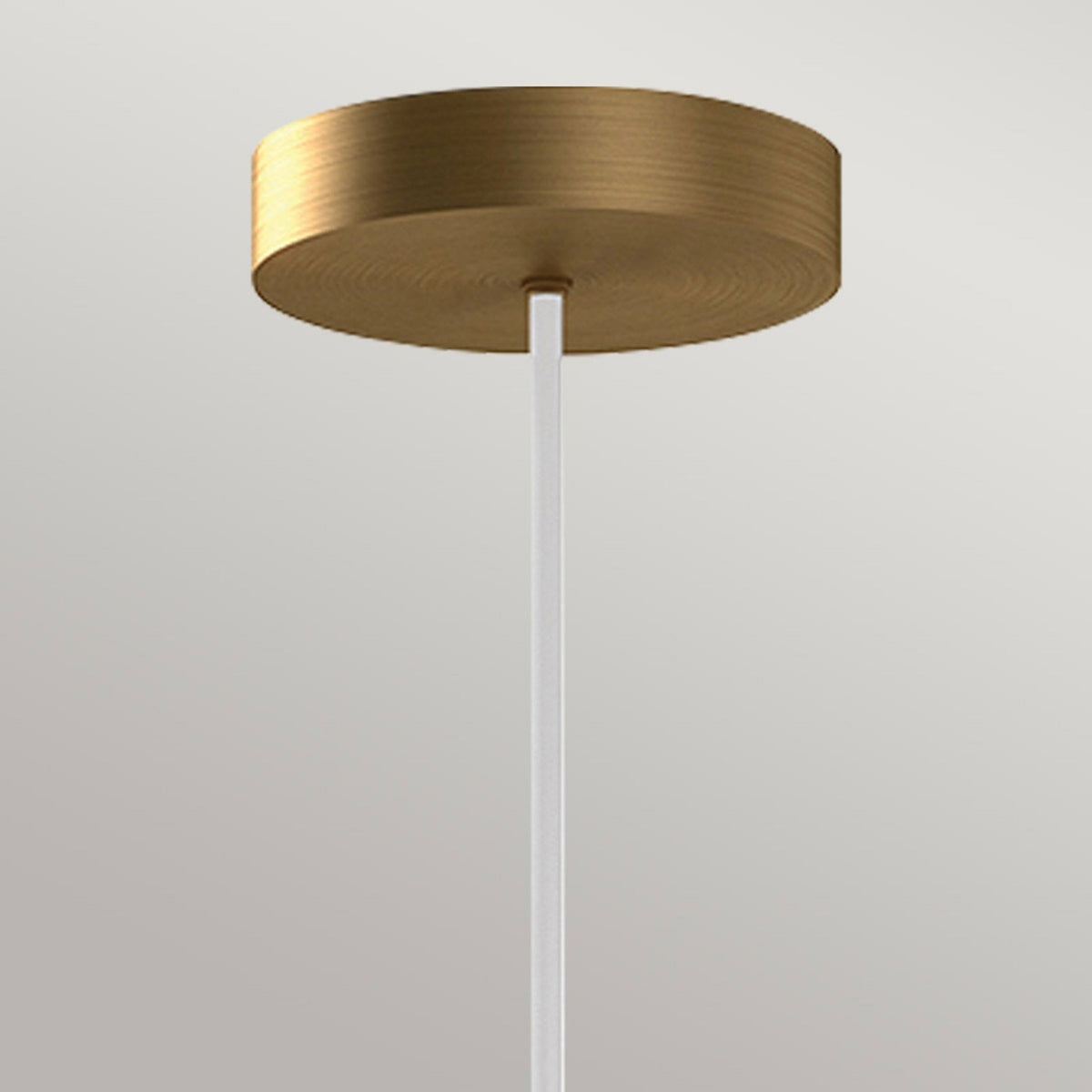 Bijou Single Drop LED Pendant in Matte Opal Glass with Aged Gold Detailing