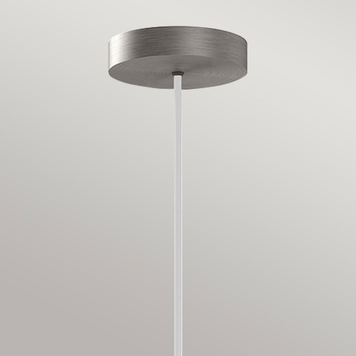 Bijou Single Drop LED Pendant in Matte Opal Glass with Brushed Nickel Detailing