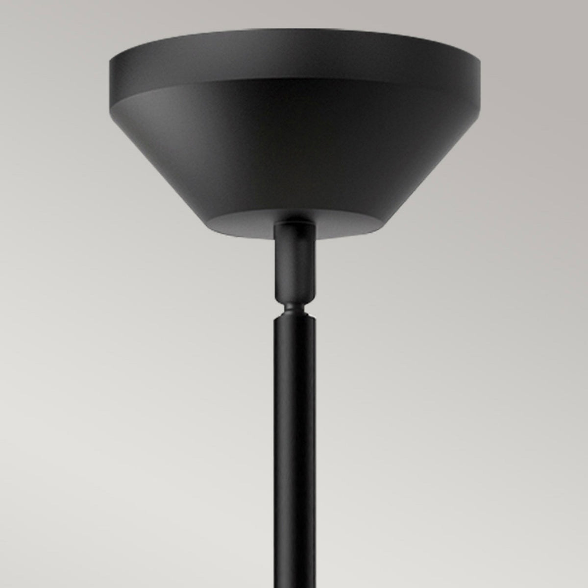 Halston Single Drop Pendant in Matte Black and Glossy Opal Glass