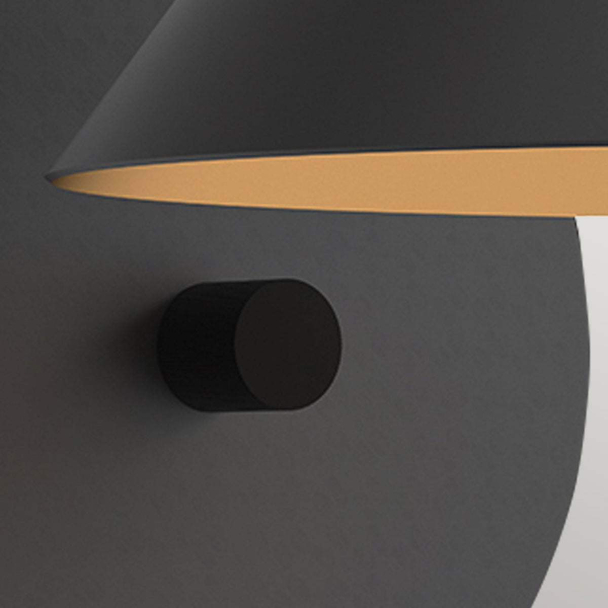 Remyck Single Wall Light with Dimmer Switch in Matte Black