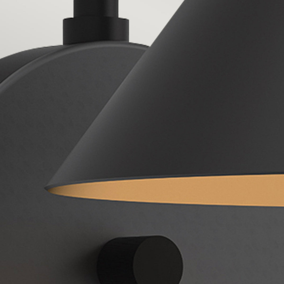 Remyck Single Wall Light with Dimmer Switch in Matte Black