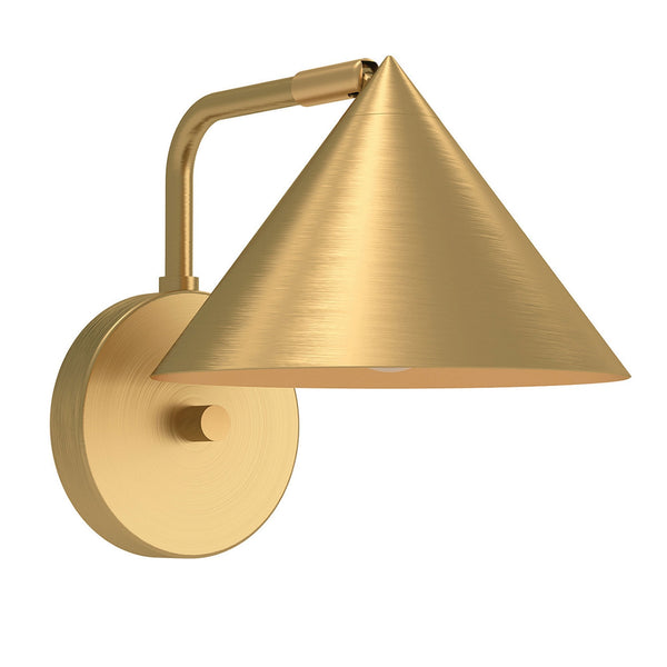 Remyck Single Wall Light with Dimmer Switch in Brushed Gold