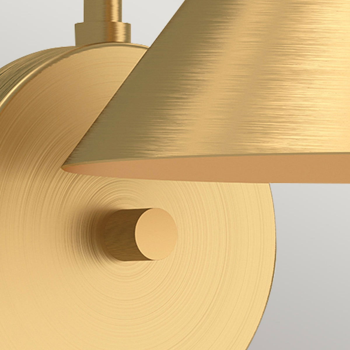 Remyck Single Wall Light with Dimmer Switch in Brushed Gold