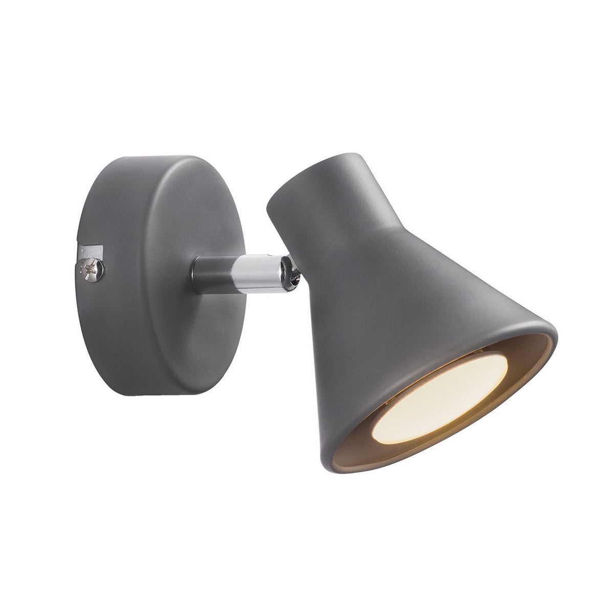 Eik Single Wall or Ceiling Spotlight in Grey