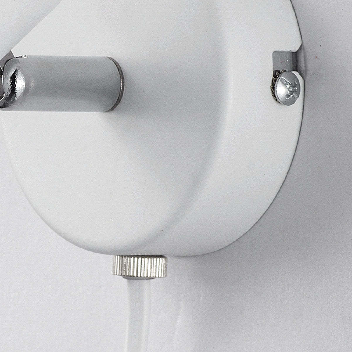 Eik Single Plugged Wall or Ceiling Spotlight in White