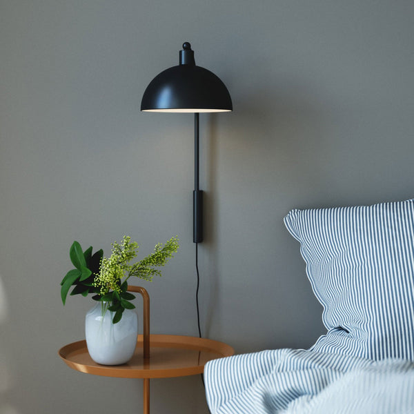 Ellen 20 Plugged Wall Light in Black