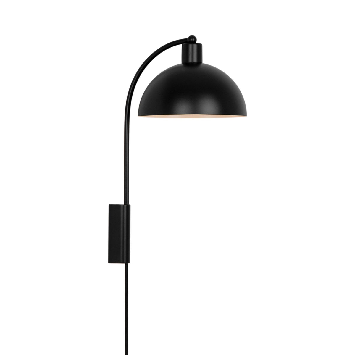 Ellen 20 Plugged Wall Light in Black