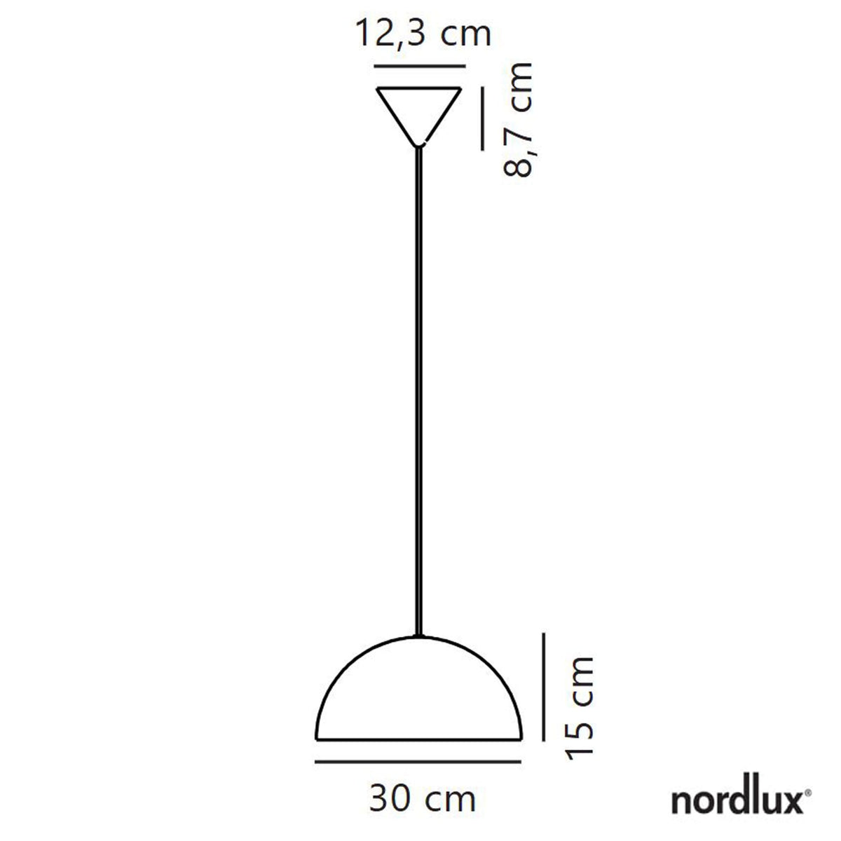 Ellen 30 Pendant in White