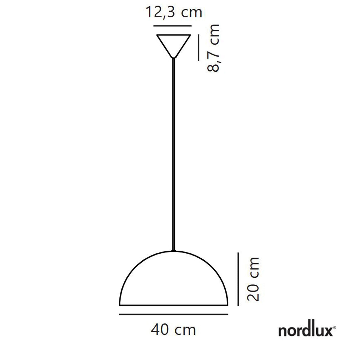 Ellen 40 Pendant in White