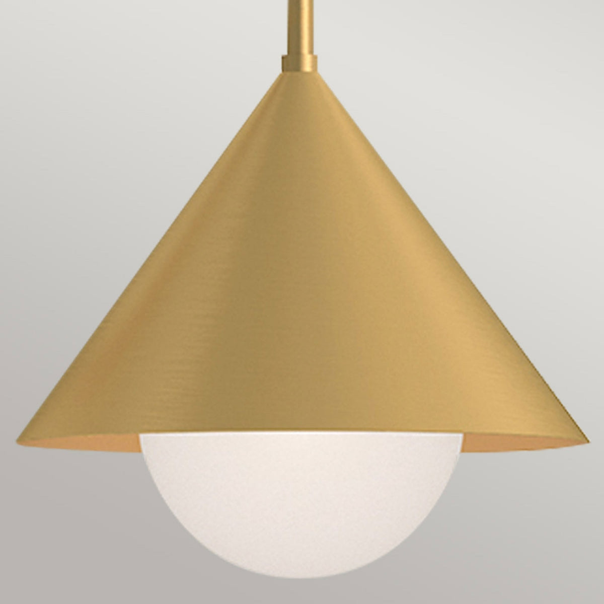 Remyck Three Arm Pendant Chandelier in Brushed Gold with Opal Glass Diffusers
