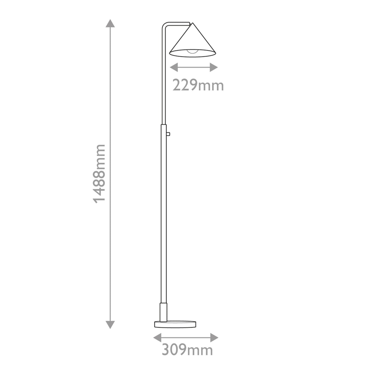 Remyck Floor Lamp with Dimmer Switch in Brushed Gold
