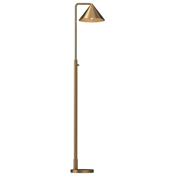 Remyck Floor Lamp with Dimmer Switch in Brushed Gold
