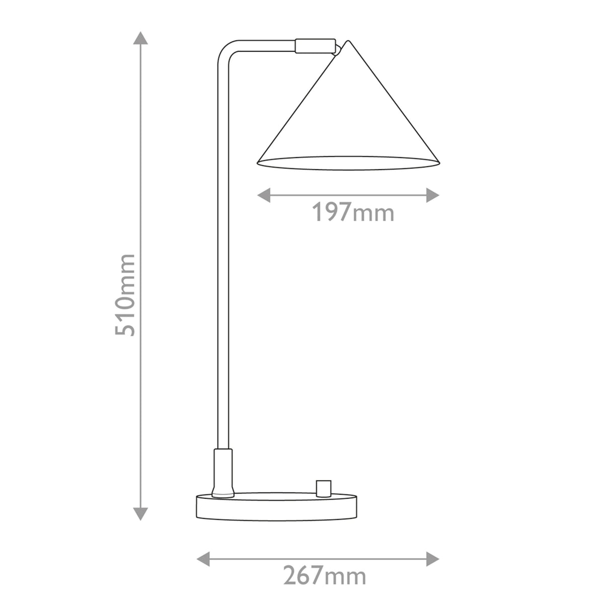 Remyck Table Lamp with Dimmer Switch in Matte Black