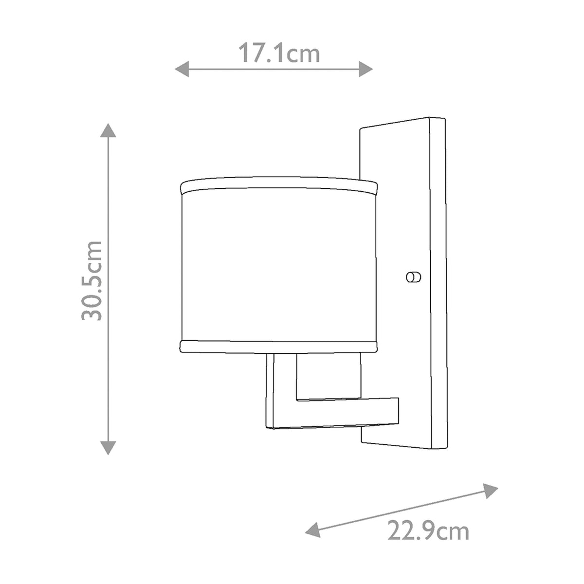Hampton Single Wall Light in Brushed Brass with Off White Linen Shade