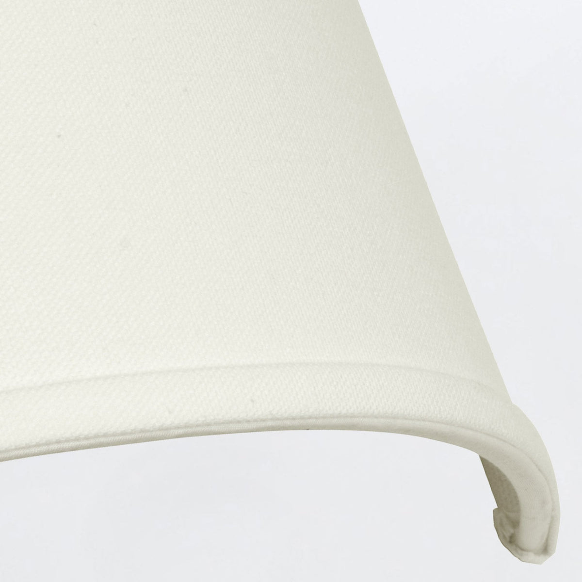 Hampton Wide Wall Light in Brushed Brass with Off White Linen Shade