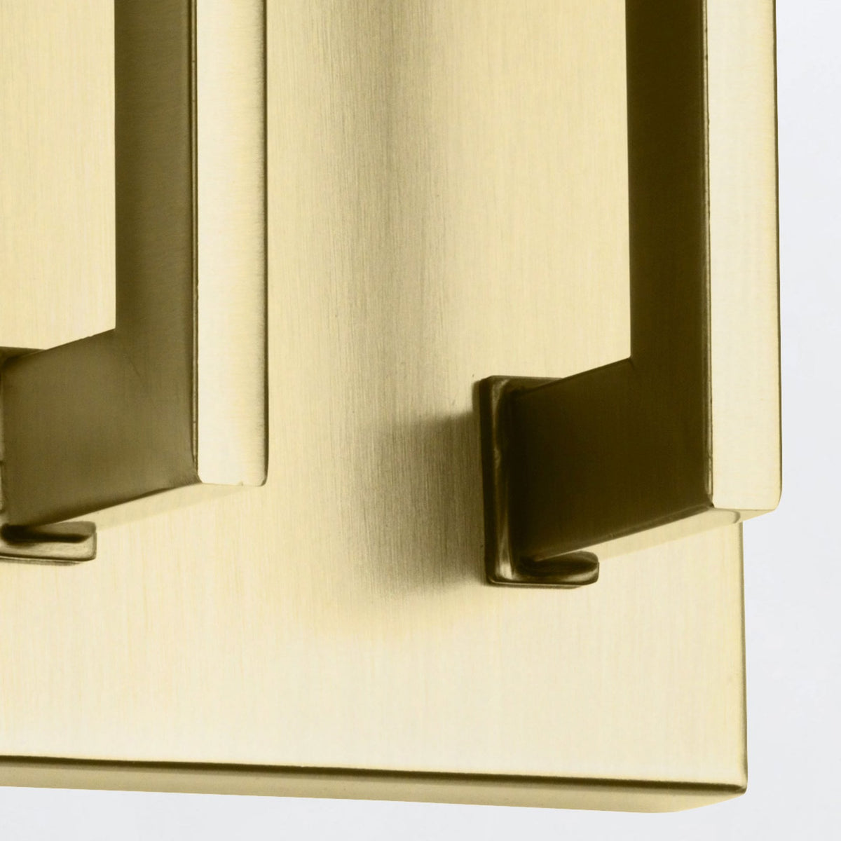 Hampton Wide Wall Light in Brushed Brass with Off White Linen Shade