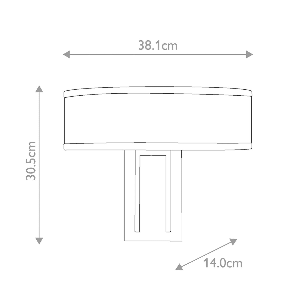Hampton Wide Wall Light in Brushed Brass with Off White Linen Shade