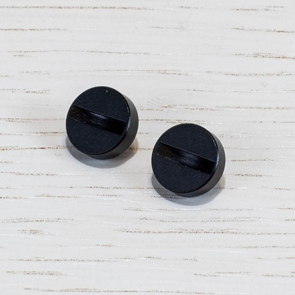 A Pair of Replacement Coin Caps For Switches in Black