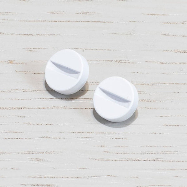A Pair of Replacement Coin Caps For Switches in White
