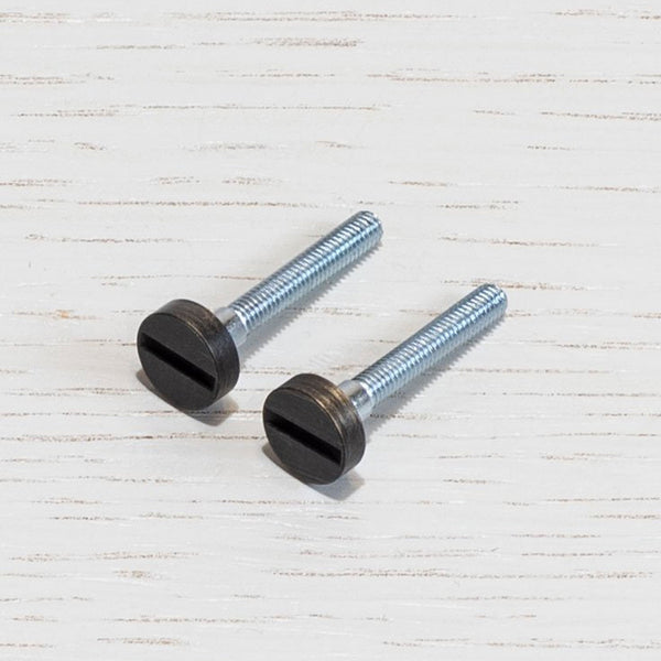 A Pair of Replacement Coin Caps with Screws For Switches in Smoked Bronze