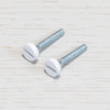 A Pair of Replacement Coin Caps with Screws For Switches in White