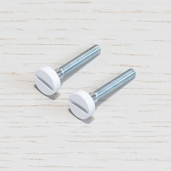 A Pair of Replacement Coin Caps with Screws For Switches in White