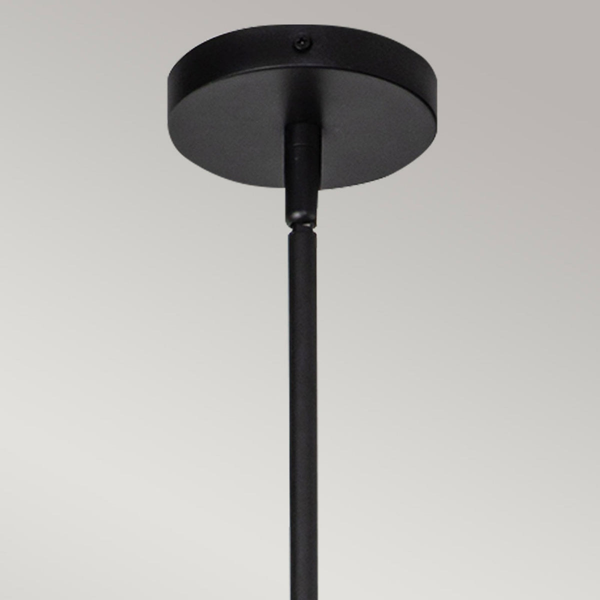 Daphne Small Pendant in Matte Black and Braided Natural Rope