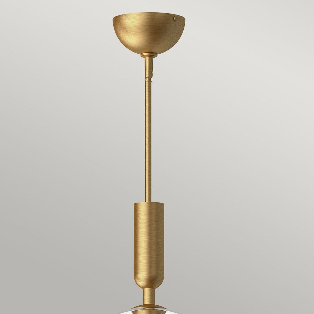 Jude Single Drop Pendant in Brushed Gold with Clear Glass Shade
