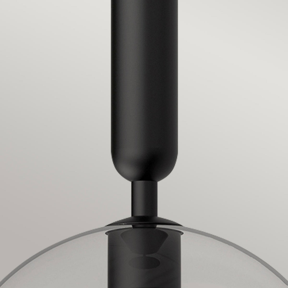 Jude Single Drop Pendant in Matte Black with Clear Glass Shade