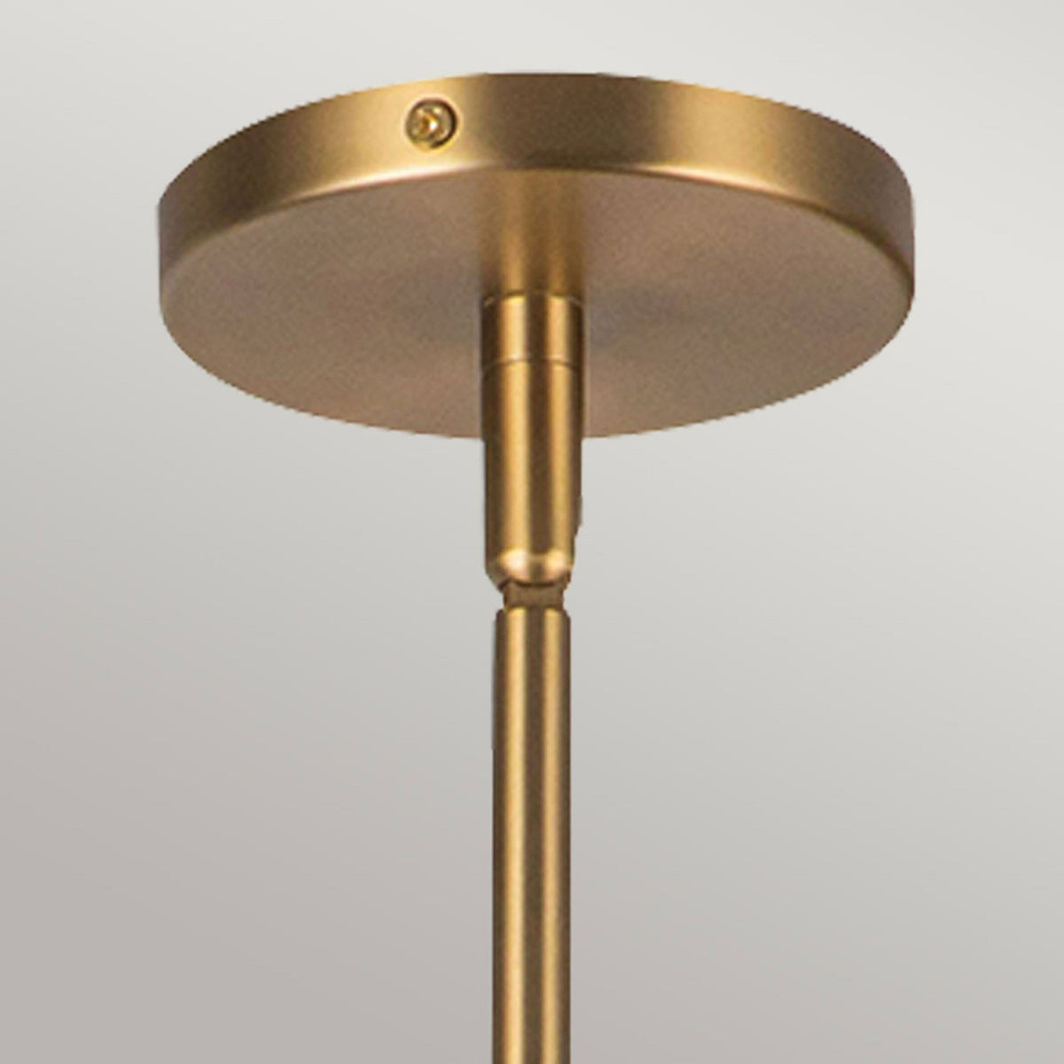 Perth Single Drop Pendant in Brushed Gold with Opal Glass Diffuser and Rattan Detailing