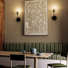 Sylvia Single Wall Light in Matte Black and Clear Glass