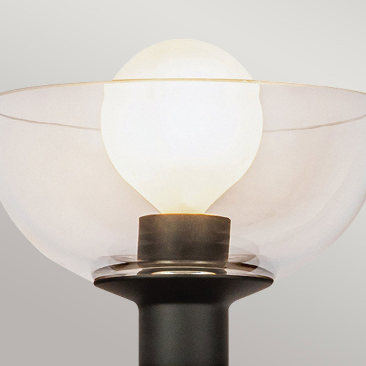 Sylvia Single Wall Light in Matte Black and Clear Glass