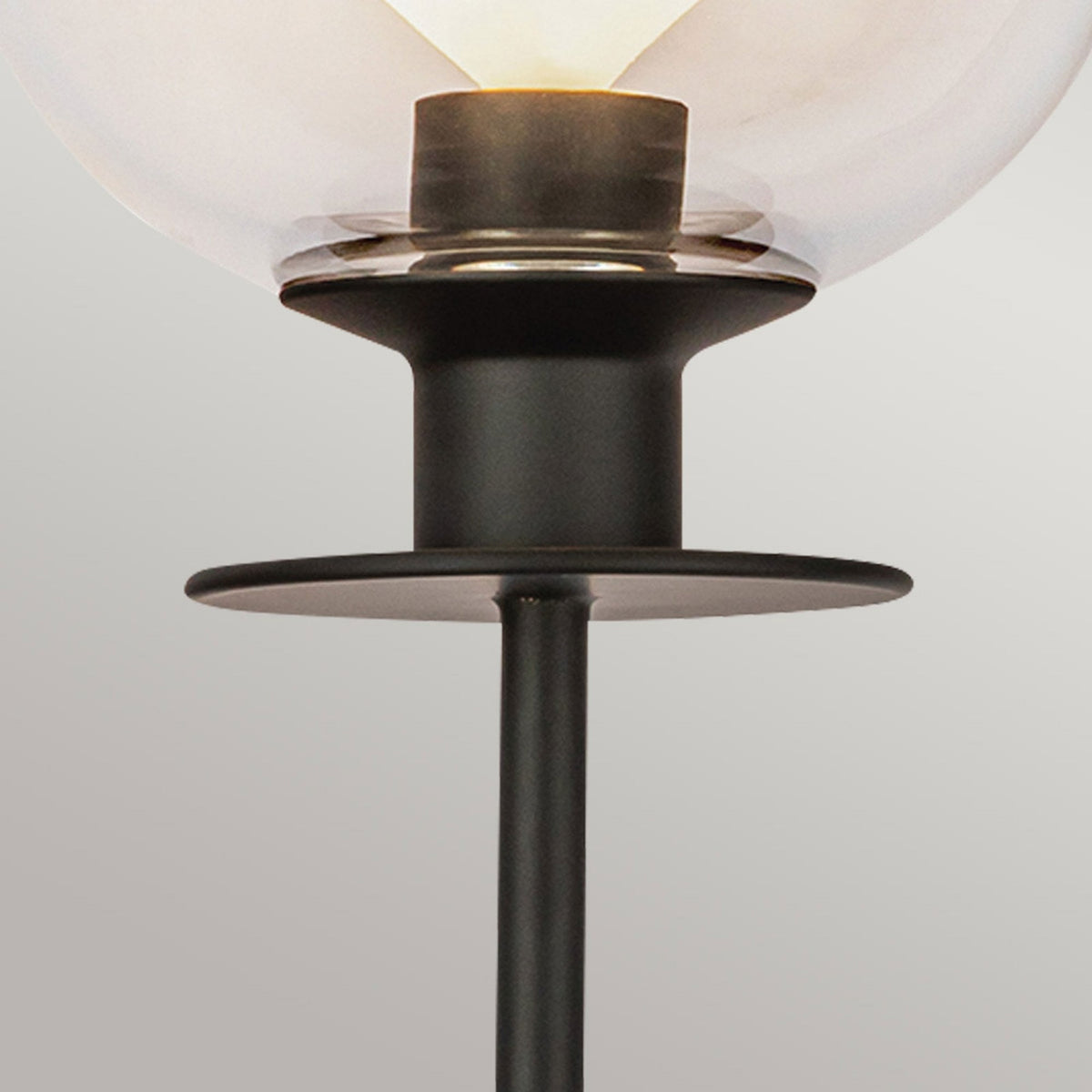 Sylvia Single Wall Light in Matte Black and Clear Glass