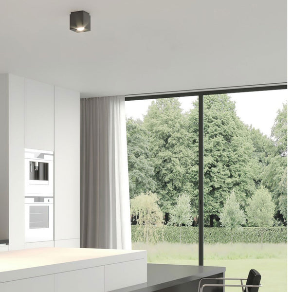 Ethan Surface Mounted Fixed Downlight Matt Black & Gold