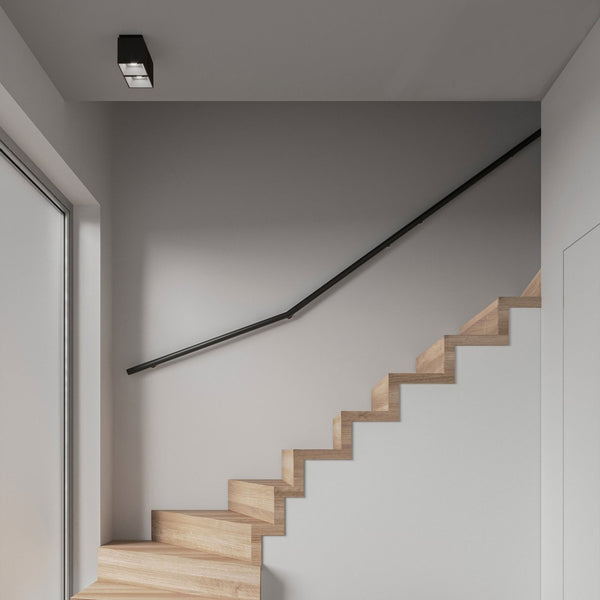 Ethan Surface Mounted Fixed Twin Downlight Matt Black & Gold