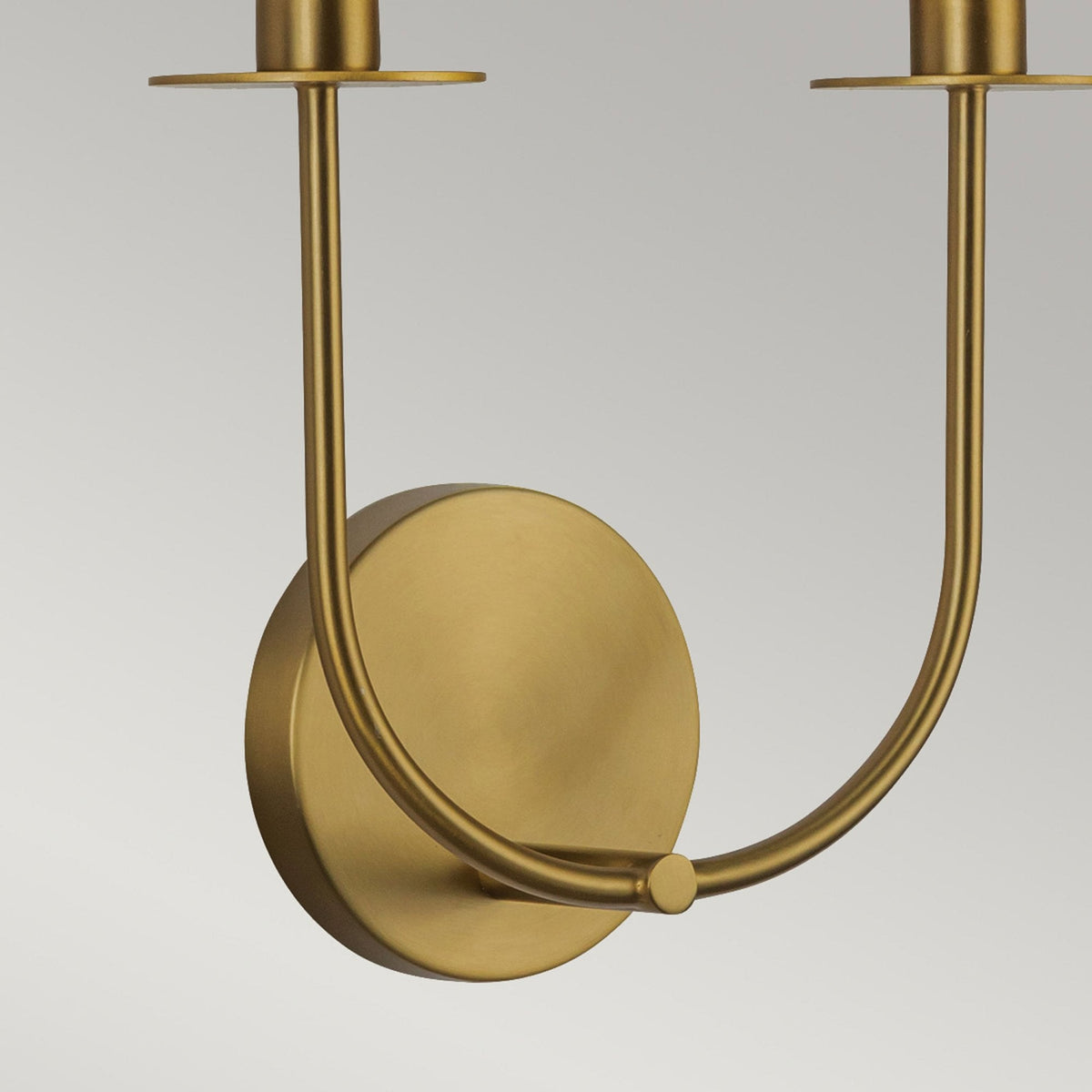 Sylvia Twin Wall Light in Brushed Gold and Clear Glass
