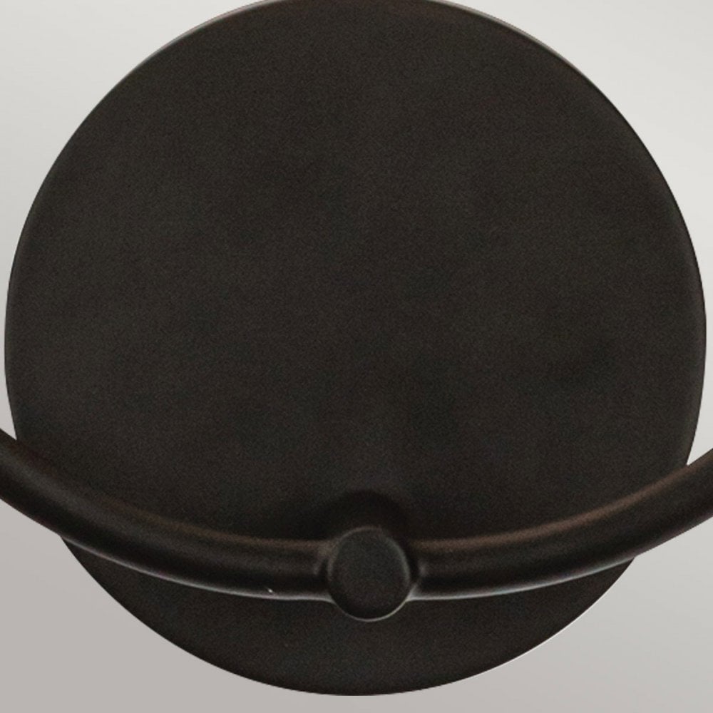 Sylvia Twin Wall Light in Matte Black and Clear Glass